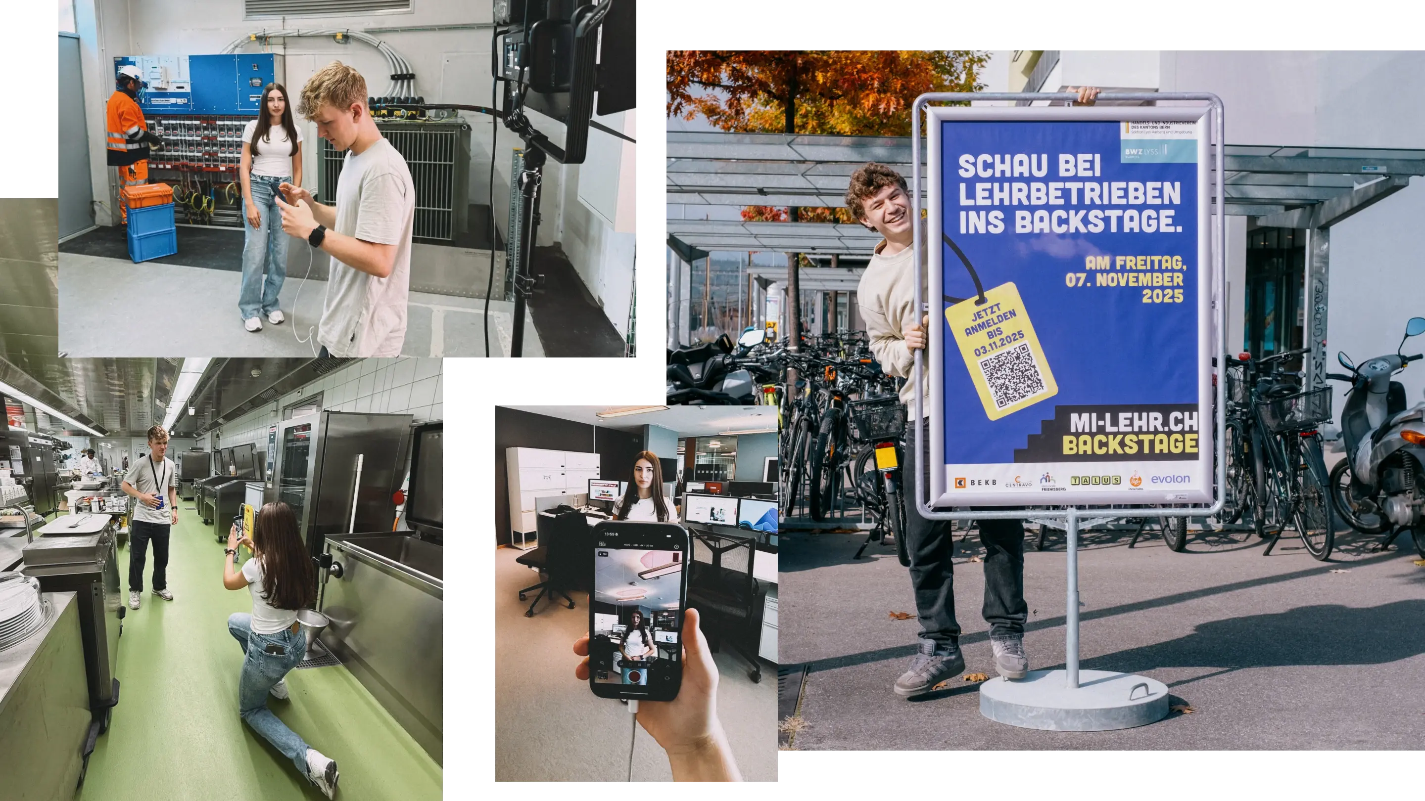 Behind the Scenes der Videproduktion an den verschiedenen Unternehmensstandorten der Teilnehmenden Unternehmen