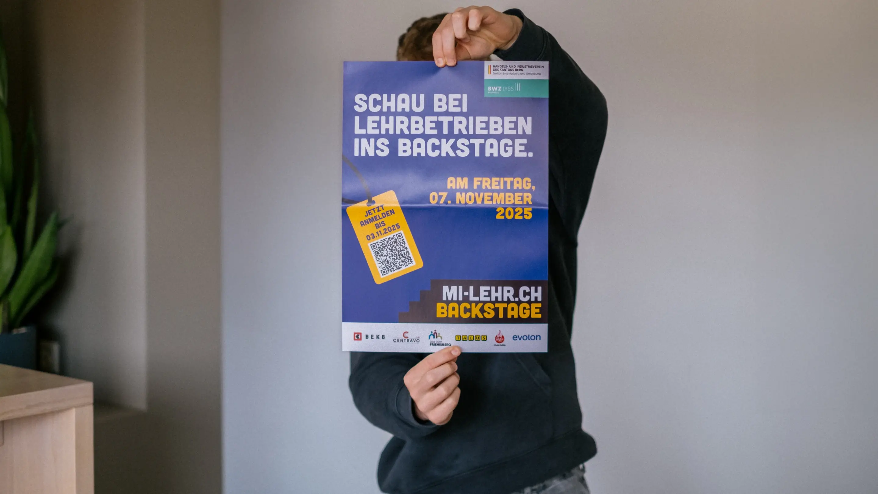 Das neu gestaltete Plakat für die Mi-Lehr Backstage